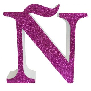 Letra "ñ" de porexpan 20 cm en color rosa, para decorar bodas