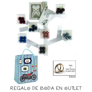 Pack de gemelos para camisa de caballero con bolsa y tarjeta