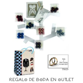 Pack de gemelos para camisa de caballero con bolsa y tarjeta