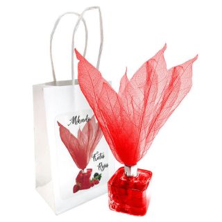 Ambientador tipo Mikado olor Frutos Rojos con flor, incluye bolsa