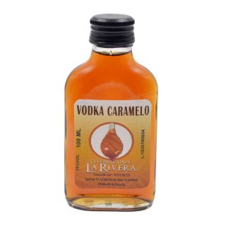 Licor de Vodka Caramelo 100 ML, Petaca Cristal